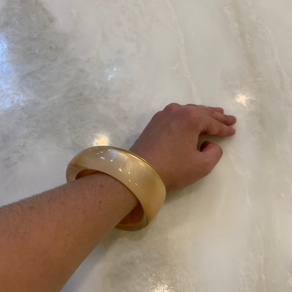 Modern Pink/Beige Thick Bracelet - Picture 2 of 2
